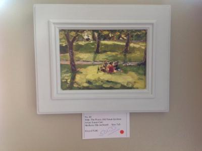No.  30. The Picnic, Old Town Gardens, oils, 7x5 ins.