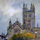 No. 14, Bath Abbey, oils, 6x8 ins.