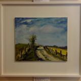 No. 4. Yellow fields behind Avebury, oils, 10x12 ins
