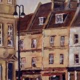 Kingsmead Square, Bath, 6x8 ins, oils.