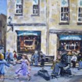 No. 3, Abbey Church Yard, Bath, oils, 6x8 ins.