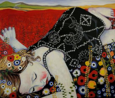 The Poppy Field (After Klimt)