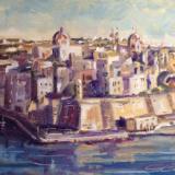 No. 7 Valetta Harbour, oils, 8x6 ins