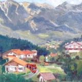 The Austrian Railway near Innsbruck, oil on board, 10x8 ins