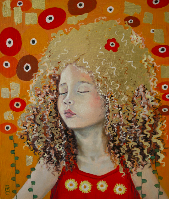 Charlie, in the Style of Klimt