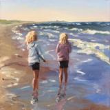 Katwjk en zee, oils painted en plen air