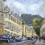 No. 16, Gay Street from the Circus, Bath, oils, 10x8 ins.