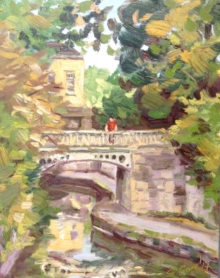 The Canal, Sydney Gardens, Bath, 8x10, oils
