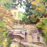 The Canal, Sydney Gardens, Bath, 8x10, oils