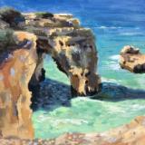 The Arch, The Algarve, oils, painted en plein air