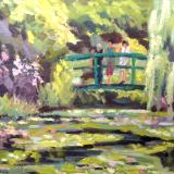 The Lily Pond, Monet's Garden, Giverny, France, 6x8 ins, oils