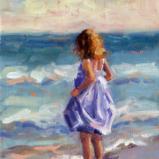 Paddling, oils, 7x5 ins