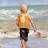 The Red Spade, oils, 7x5 ins