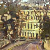 Sydney Road, Bath, 6x8 ins, oils