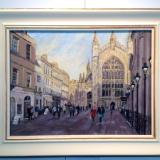 No. 11,Evening Light, Bath Abbey, oils 16x12 ins