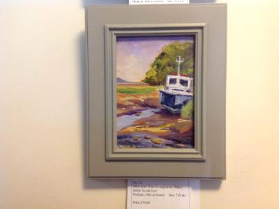 No. 23.  Low Tide at Lougharne, Wales, oils, 7x5 ins.